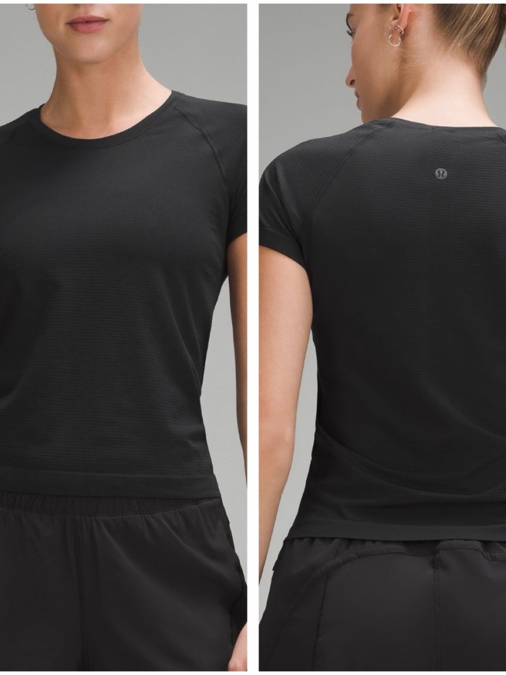 lululemon athletica Black Short-Sleeve Athletic Tee